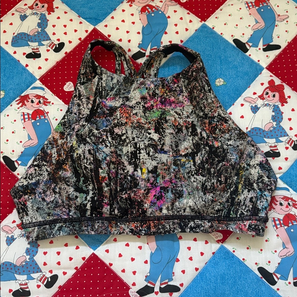 Lululemon Colorful Abstract Print Sports Bra